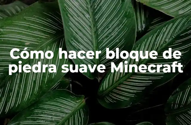 Cómo hacer bloque de piedra suave Minecraft