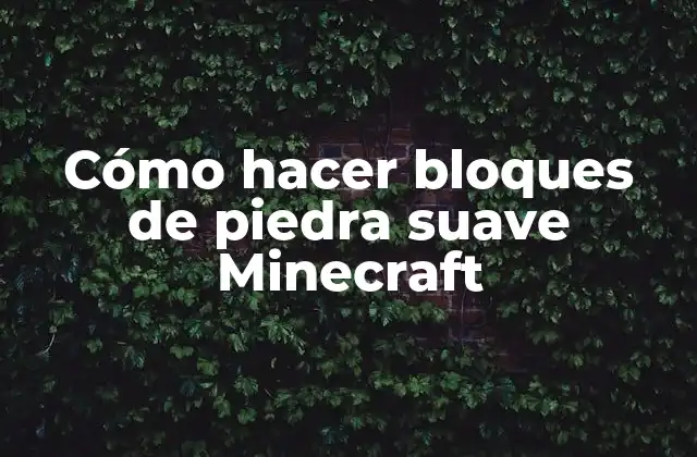 Cómo Hacer Bloques de Piedra Suave Minecraft