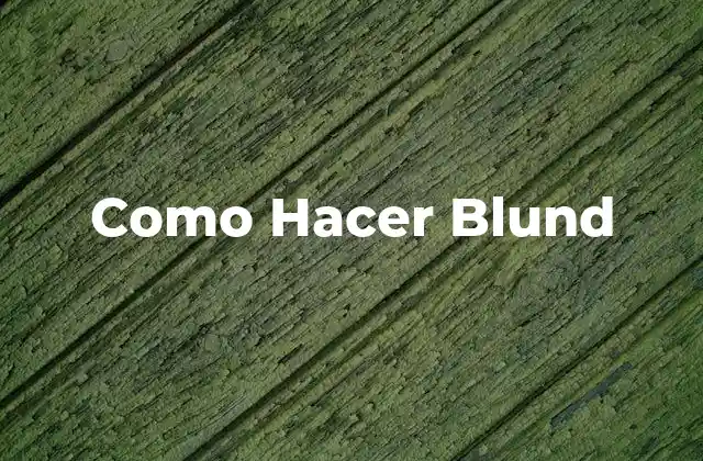 Como Hacer Blund