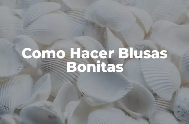 Como Hacer Blusas Bonitas 2 Como Hacer Blusas Bonitas