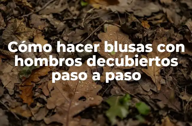 Cómo Hacer Blusas con Hombros Decubiertos Paso a Paso 2 Cómo hacer blusas con hombros decubiertos paso a paso