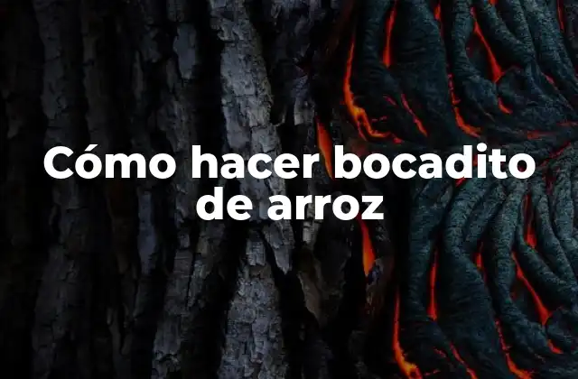 Cómo Hacer Bocadito de Arroz 2 Cómo hacer bocadito de arroz