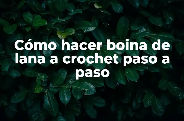 Cómo hacer boina de lana a crochet paso a paso