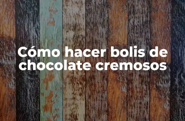 Cómo hacer bolis de chocolate cremosos