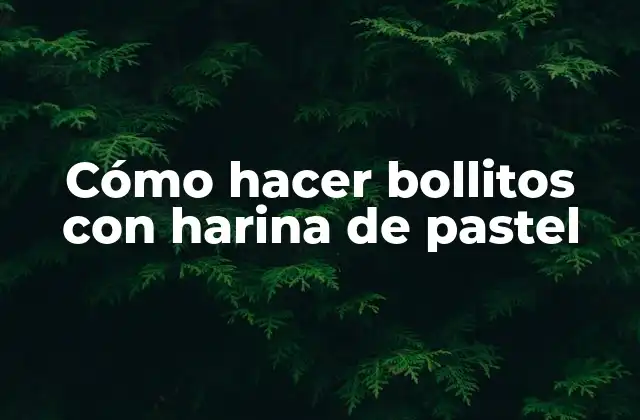 Cómo Hacer Bollitos con Harina de Pastel