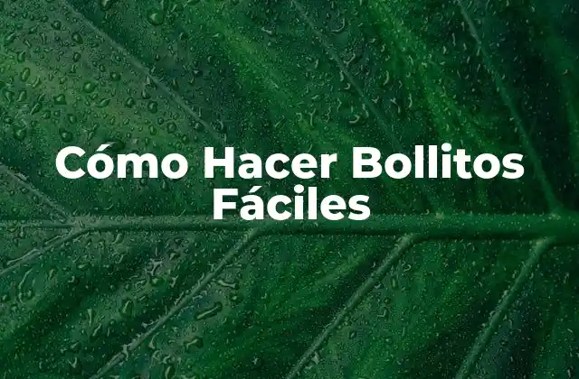 Cómo Hacer Bollitos Fáciles