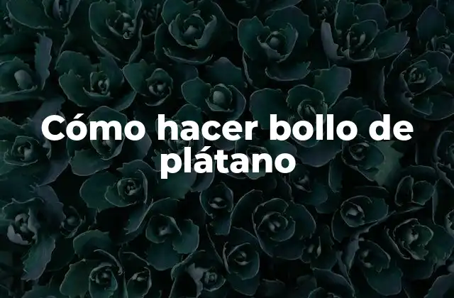 Cómo Hacer Bollo de Plátano 2 ¿Qué es el bollo de plátano y para qué sirve?