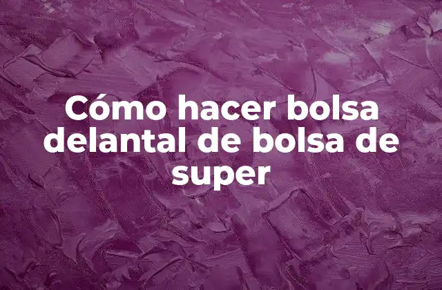 Cómo Hacer Bolsa Delantal de Bolsa de Super 2 Cómo hacer bolsa delantal de bolsa de super