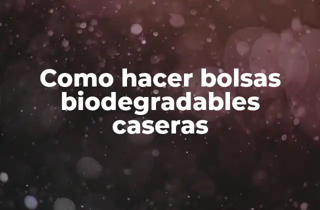 Como Hacer Bolsas Biodegradables Caseras