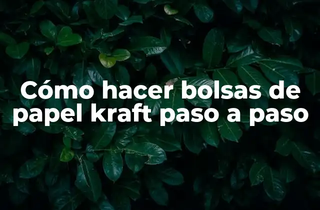 Cómo Hacer Bolsas de Papel Kraft Paso a Paso