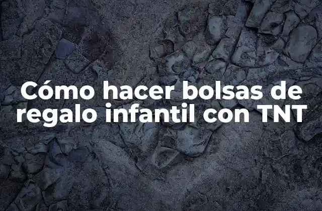Cómo Hacer Bolsas de Regalo Infantil con Tnt