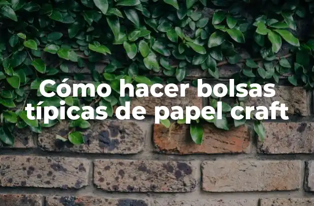 Cómo Hacer Bolsas Típicas de Papel Craft 2 Cómo hacer bolsas típicas de papel craft