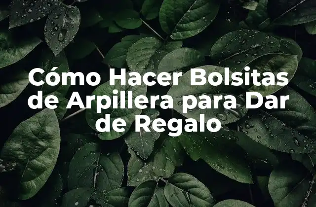 Cómo Hacer Bolsitas de Arpillera para Dar de Regalo
