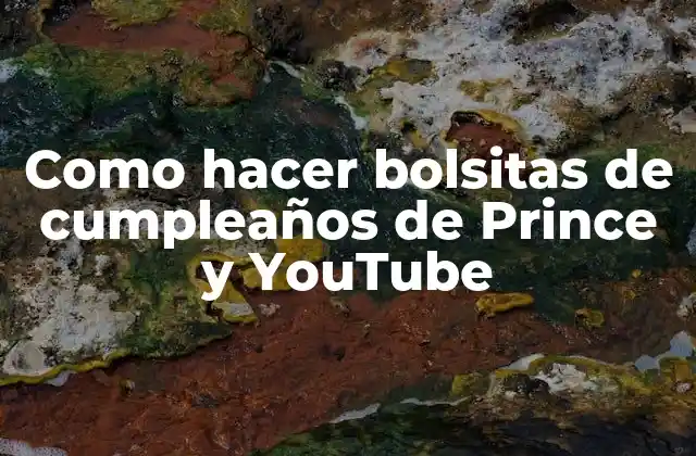 Como Hacer Bolsitas de Cumpleaños de Prince y Youtube 2 ¿Qué son las bolsitas de cumpleaños de Prince y YouTube?