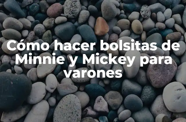 Cómo Hacer Bolsitas de Minnie y Mickey para Varones