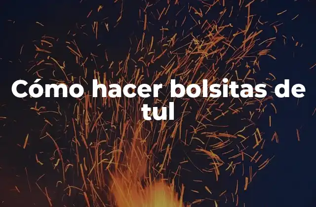 Cómo Hacer Bolsitas de Tul