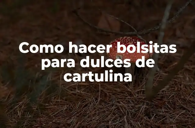 Como Hacer Bolsitas para Dulces de Cartulina