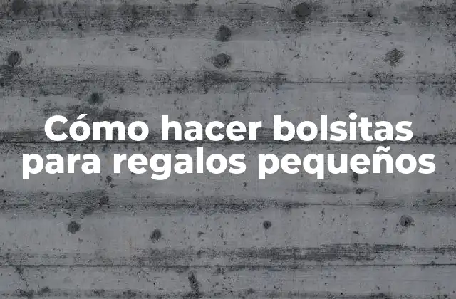 Cómo Hacer Bolsitas para Regalos Pequeños