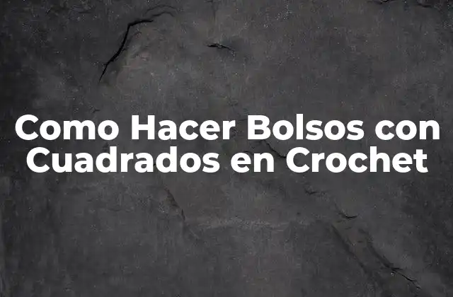 Como Hacer Bolsos con Cuadrados en Crochet