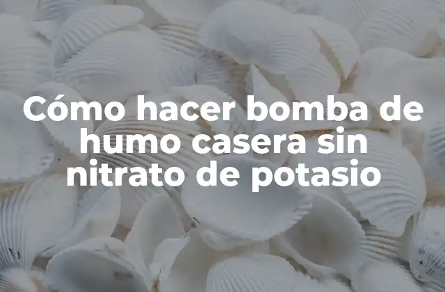 Cómo Hacer Bomba de Humo Casera sin Nitrato de Potasio
