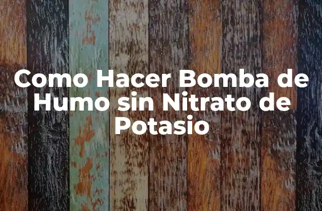 Como Hacer Bomba de Humo sin Nitrato de Potasio 2 ¿Qué es una Bomba de Humo y para Qué Sirve?