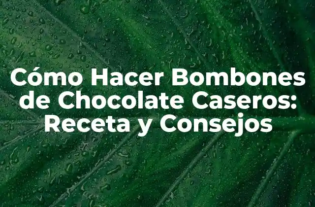 Cómo Hacer Bombones de Chocolate Caseros: Receta y Consejos
