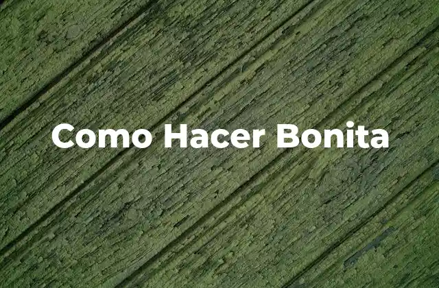 Como Hacer Bonita 2 Como Hacer Bonita - Definición y Objetivos