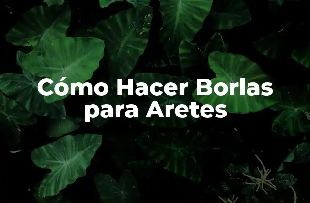 Cómo Hacer Borlas para Aretes 2 Cómo Hacer Borlas para Aretes