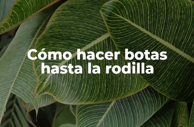 Cómo Hacer Botas hasta la Rodilla