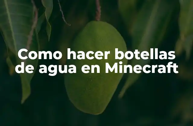 Como Hacer Botellas de Agua en Minecraft
