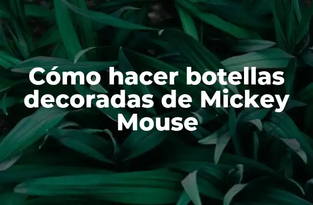 Cómo Hacer Botellas Decoradas de Mickey Mouse