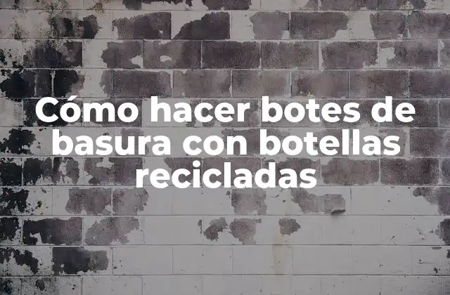 Cómo Hacer Botes de Basura con Botellas Recicladas