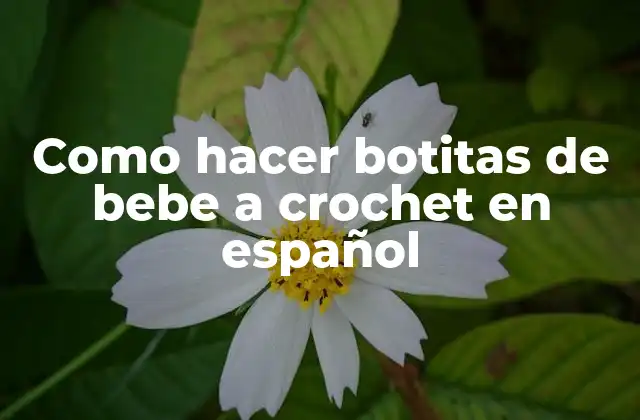 Como Hacer Botitas de Bebe a Crochet en Español