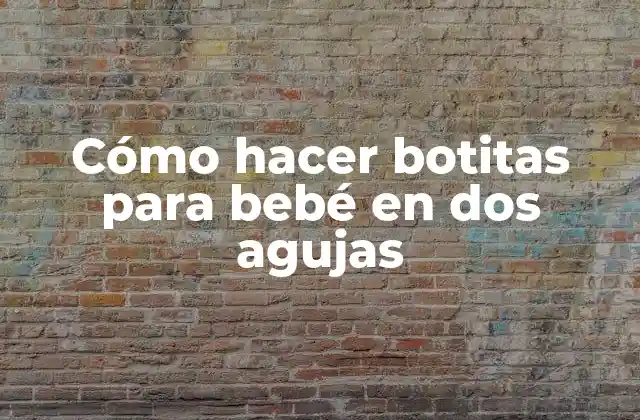 Cómo Hacer Botitas para Bebé en Dos Agujas