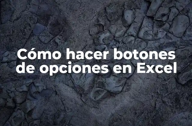 Cómo Hacer Botones de Opciones en Excel 2 Cómo hacer botones de opciones en Excel