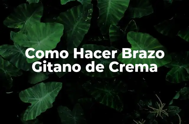 ¿Qué es un Brazo Gitano de Crema y para qué Sirve?