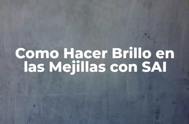 Como Hacer Brillo en las Mejillas con Sai