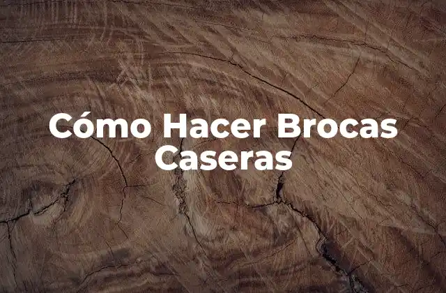 Cómo Hacer Brocas Caseras 2 Cómo Hacer Brocas Caseras