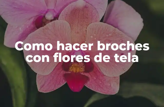 Como Hacer Broches con Flores de Tela