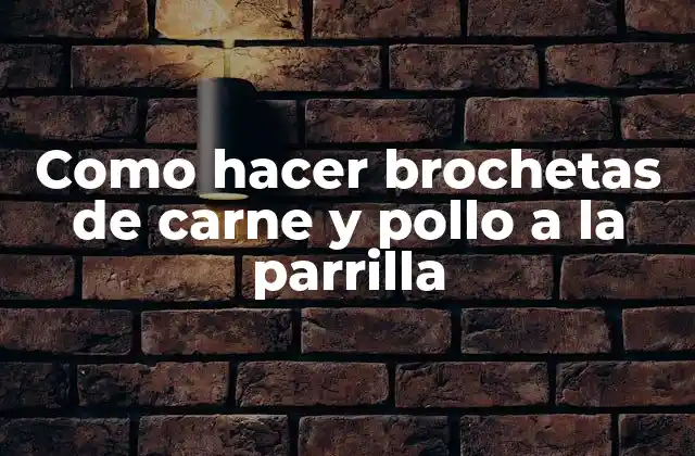 Como Hacer Brochetas de Carne y Pollo a la Parrilla