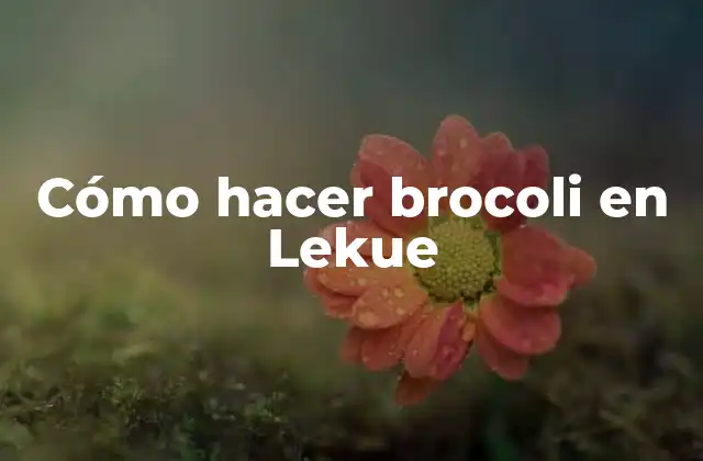 Cómo Hacer Brocoli en Lekue 2 Cómo hacer brocoli en Lekue