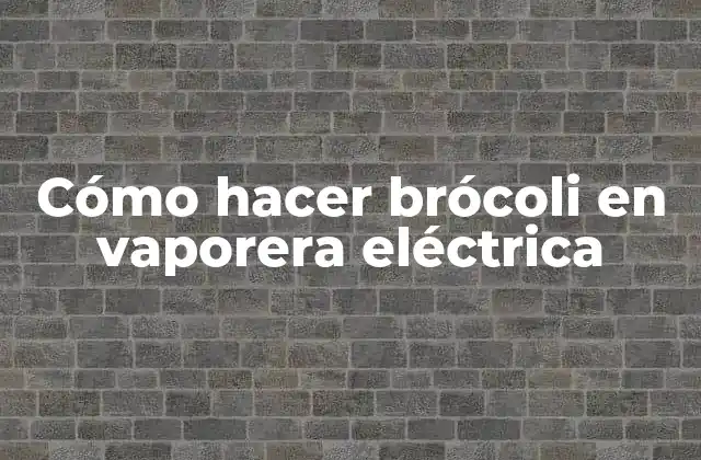 Cómo Hacer Brócoli en Vaporera Eléctrica