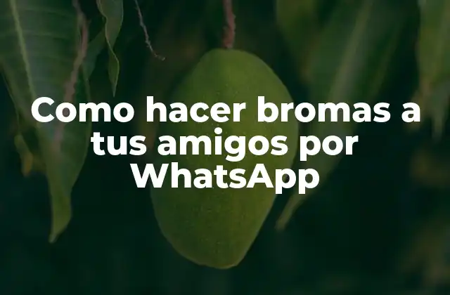 Como Hacer Bromas a Tus Amigos por Whatsapp