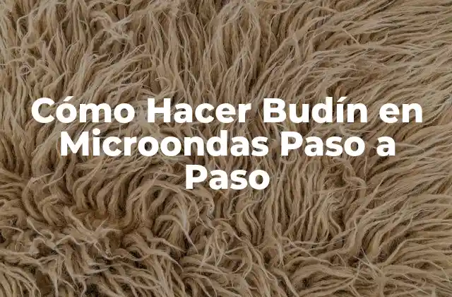Cómo Hacer Budín en Microondas Paso a Paso