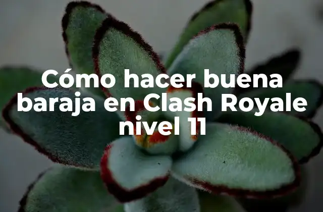 Cómo hacer buena baraja en Clash Royale nivel 11