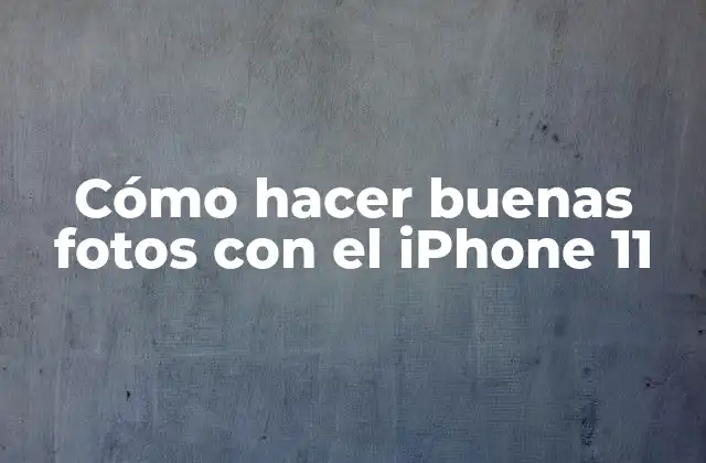Cómo Hacer Buenas Fotos con el Iphone 11