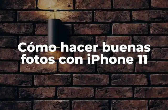 Cómo Hacer Buenas Fotos con Iphone 11