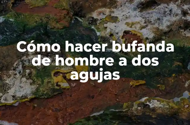 Cómo Hacer Bufanda de Hombre a Dos Agujas