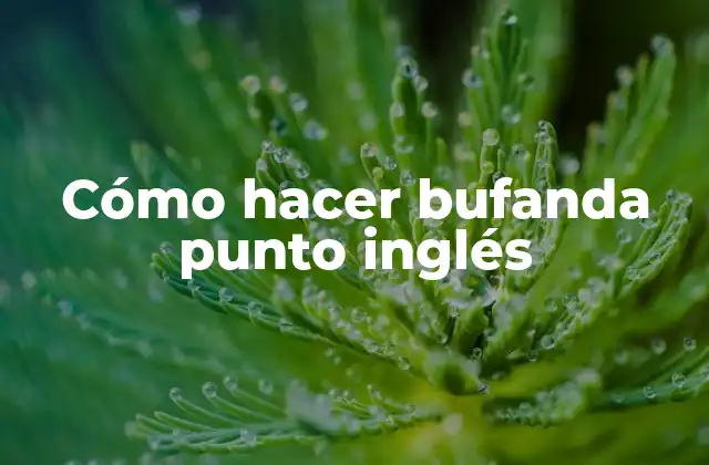 Cómo Hacer Bufanda Punto Inglés