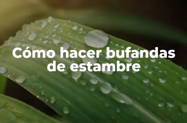 Cómo Hacer Bufandas de Estambre